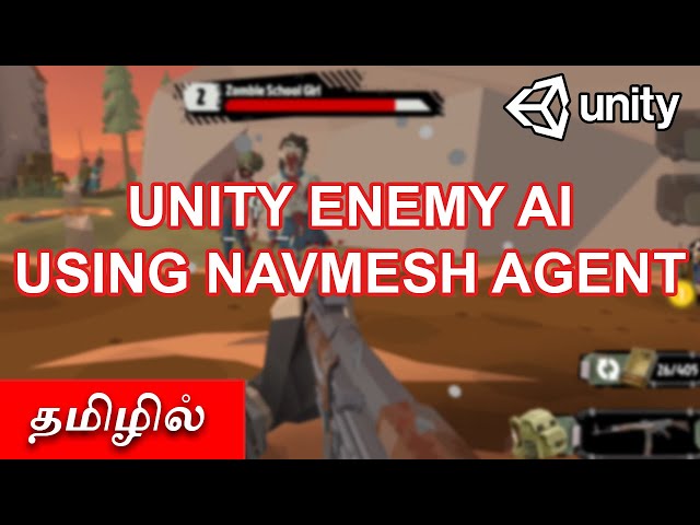 Unity Enemy AI Using NavMesh Agent in Tamil | Unity Tutorial in Tamil | Game Development in Tamil