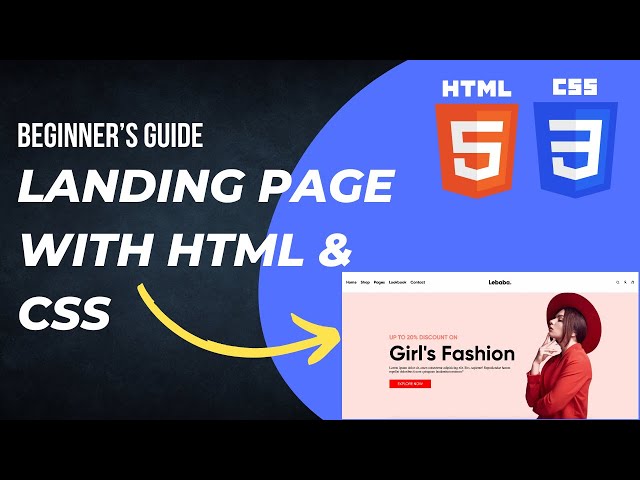 Landing Page With HTML & CSS | Technical Mickey | Modern UI/UX