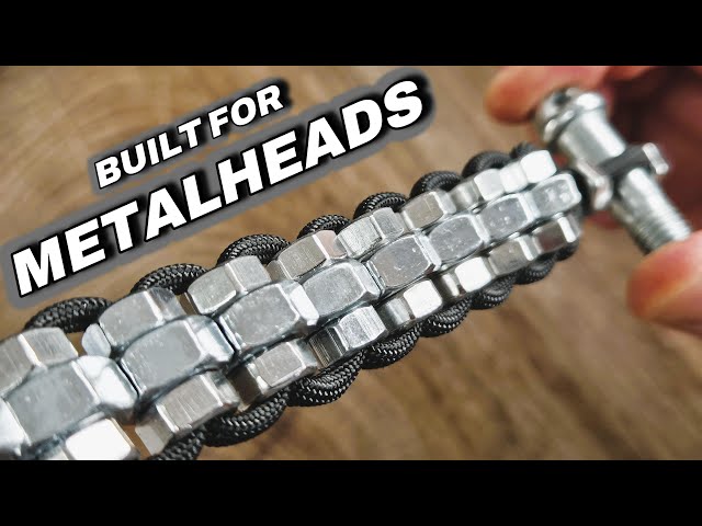 HEAVY METAL Paracord Hex Nut Bracelet  - How to Make - Easy Tutorial