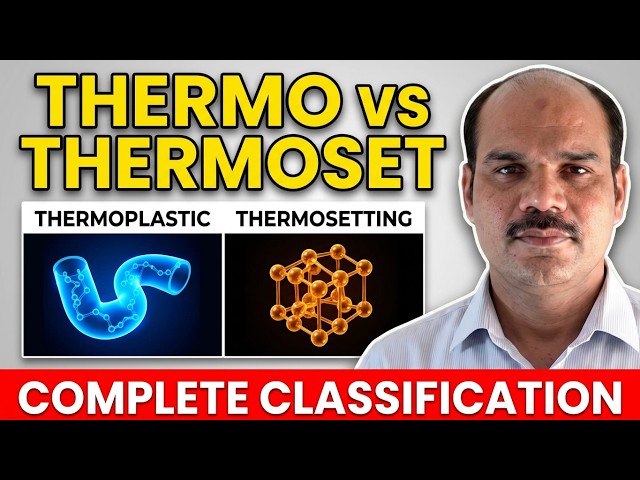 🔥 ENGINEERING MATERIALS: Plastics & Polymers | Thermoplastic vs Thermosetting #polytechnic