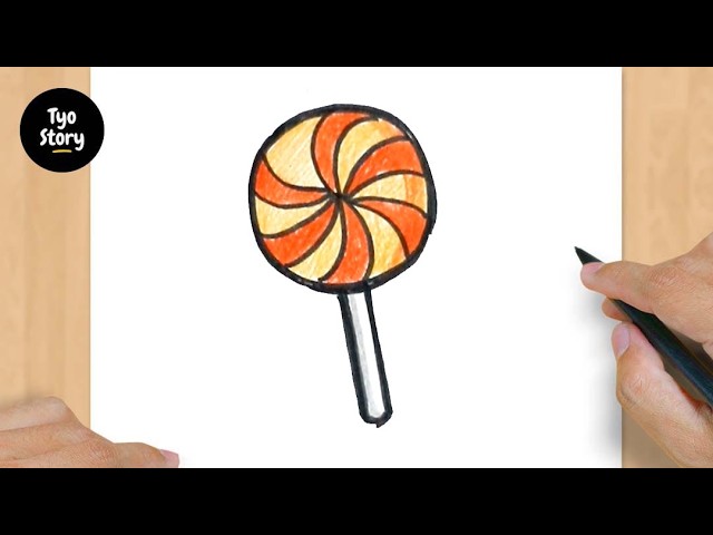 #978 How to Draw a Lollipop - Easy Drawing Tutorial