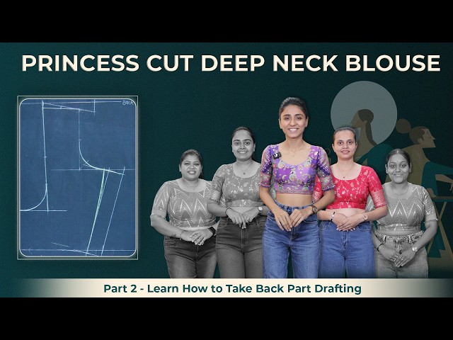 Princess Cut Deep Neck Blouse Cutting Tutorial Part-2 | Step-by-Step Guide By Priya MG