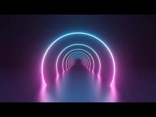 Neon Ring Background Video, Blue Purple Tunnel Motion Background Loop | Free Stock Video
