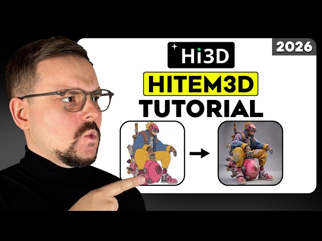 Hitem3D AI Tutorial - 2026 | How to Create Clean 3D Model for Blender, Unity, and Unreal