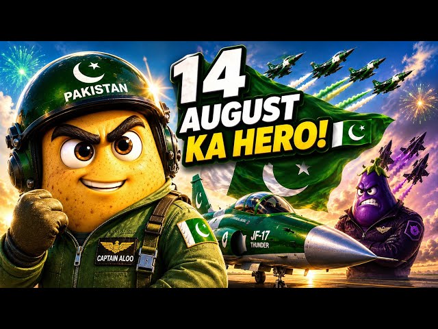 🇵🇰 14 August Par Captain Aloo Ne Kar Diya Kamaal! 🥔✈️ | Pakistan Zindabad |AliMotion Studio 