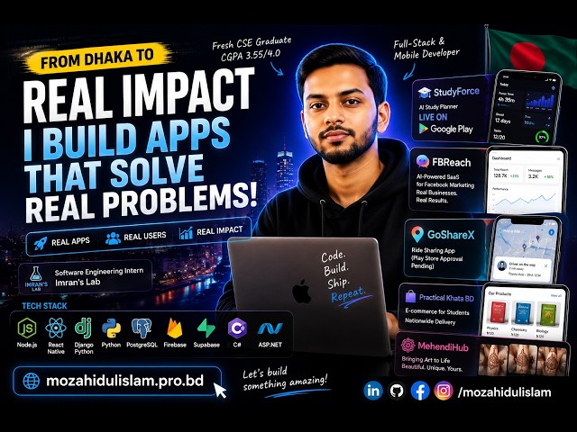 I Built 3 Apps as a Fresh Graduate | Full-Stack & Mobile Developer Portfolio | 8+ Real Projects |