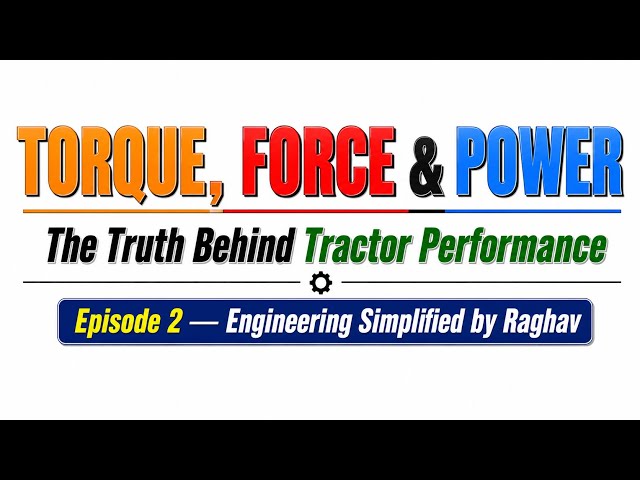 Torque, Force & Power Explained | Tractor Transmission & Drivetrain | EP-02