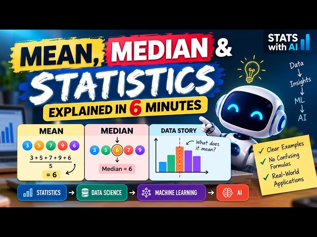 Mean, Median & Statistics Explained in 6 Minutes | Data Science for Beginners