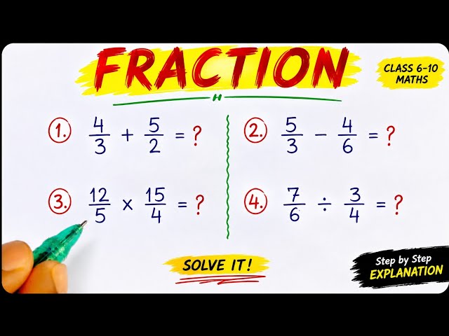 Fraction Full Chapter | Addition, Subtraction,Multiplication & Division of Fractions | Math Tutorial