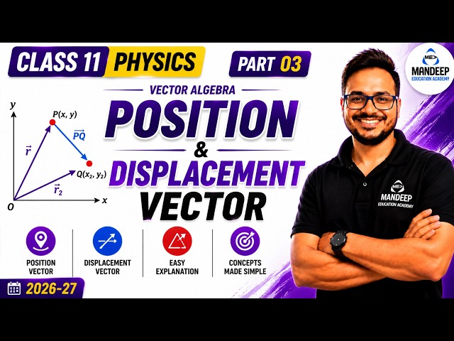 Vector Algebra Part 3 | Position and Displacement Vector