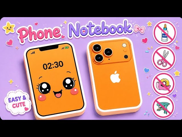 DiY Kwaii Notebook / No Glue, No Scissors / Paper Crafts / Easy Craft ideas /School project for kids
