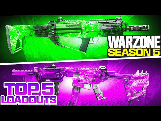 TOP 5 *META* SMG LOADOUTS in SEASON 5! 👑 (Best Warzone Class Setup)