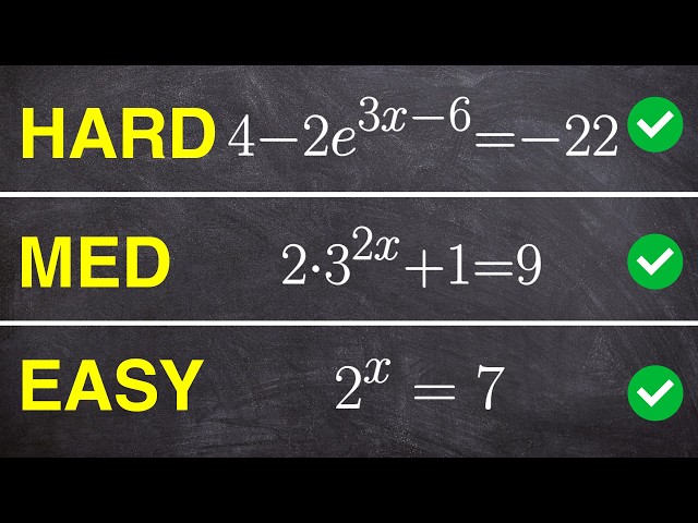 Learn To Solve Exponential Equations Using Logarithms