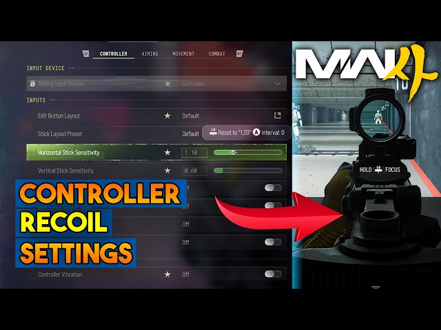 My almost ZERO recoil controller settings in MW4 Beta