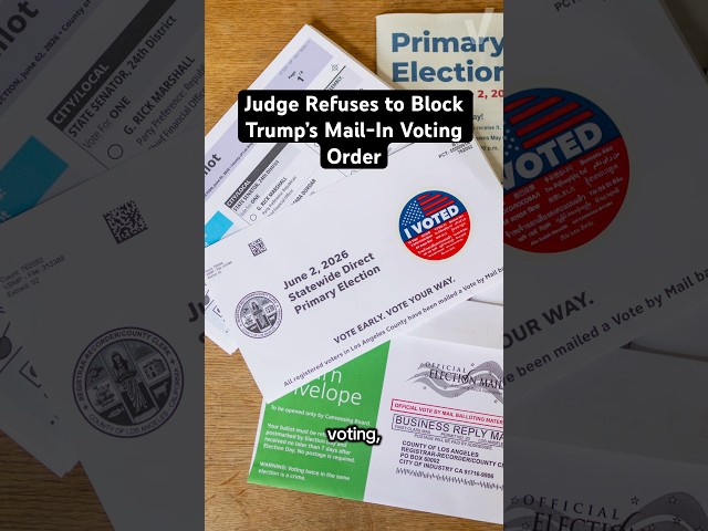Judge Refuses to Block Trump’s Mail-In Voting Order #verity #news #politics #court #fyp