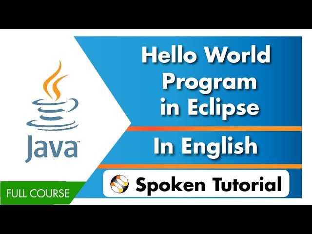 Hello World Program in Eclipse - English