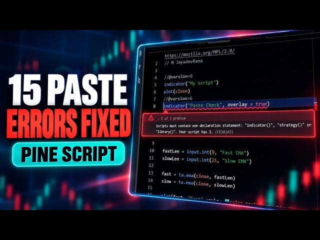 How To Add Any Pine Script To TradingView (15 Paste Errors Fixed)