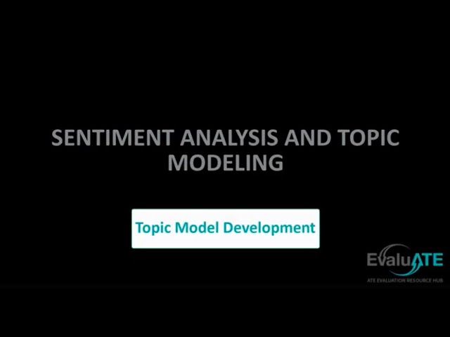 Sentiment Analysis and Topic Modeling- Topic Model Development