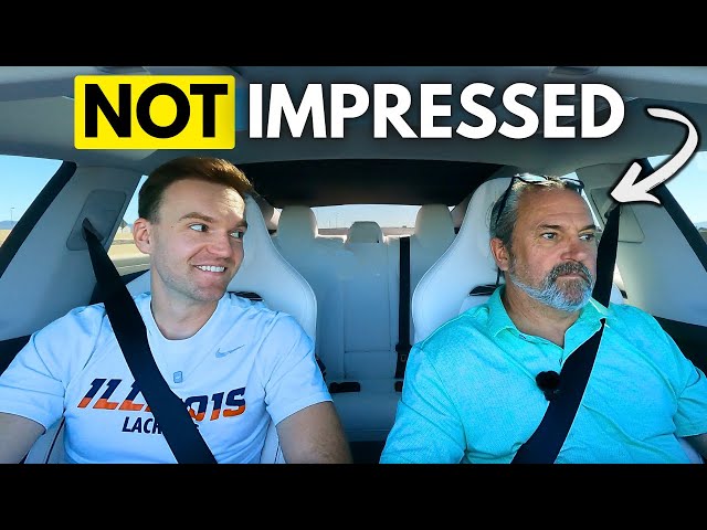 Tesla Hater (my dad) Tries Full Self-Driving (First Time)