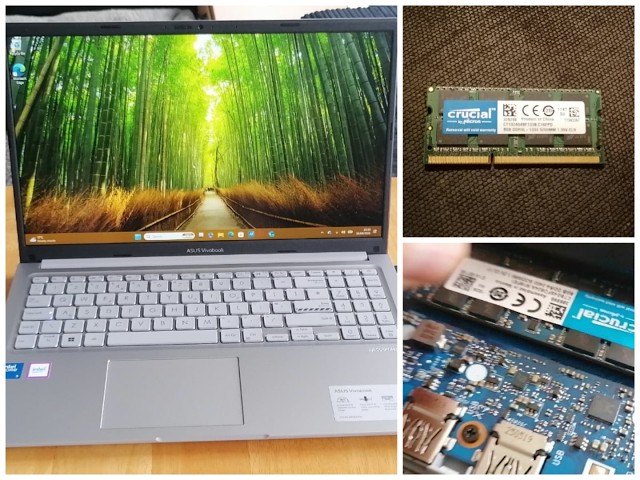 ASUS VIVOBOOK LAPTOP 💻GETS MEMORY 🧠 UPGRADE AS I GO FROM 8GB TO 16GB RECOGNISED BY A RESTART 🦾