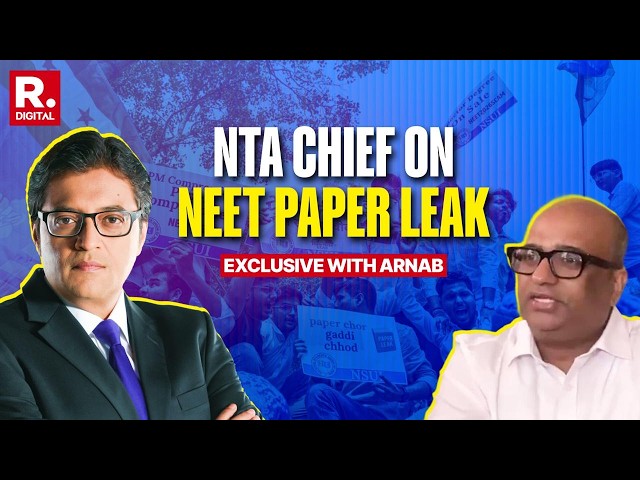 Arnab Goswami Grills NTA Director General Abhishek Singh on NEET Cancellation And Paper Leak