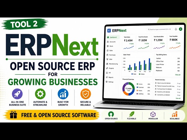 Tool 2 - ERPNext: Open Source ERP for Growing Businesses | Free & Open Source Software | Uplatz