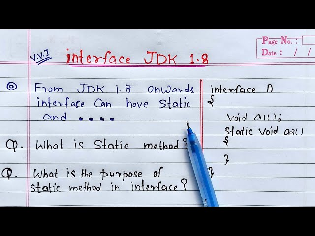 Interface JDK 1.8 in Java | static method in interface(Java)