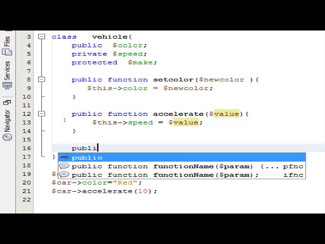 Creating class and object