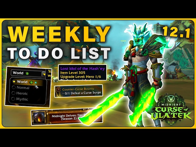 Everything to do this WEEK on 12.1 Launch for WoW Midnight