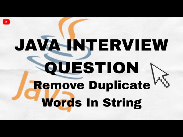 Remove Duplicate words In String