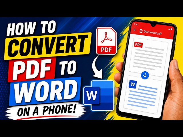How to convert a pdf to word on a phone