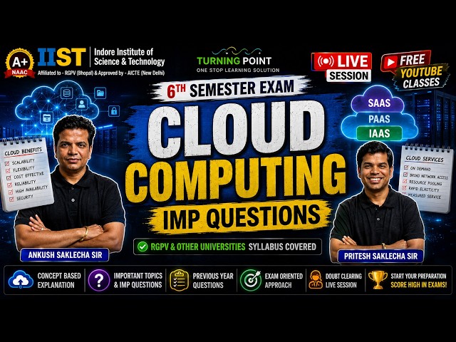 Important Questions | Cloud Computing | Semester Exam | Free YouTube Series | RGPV and others