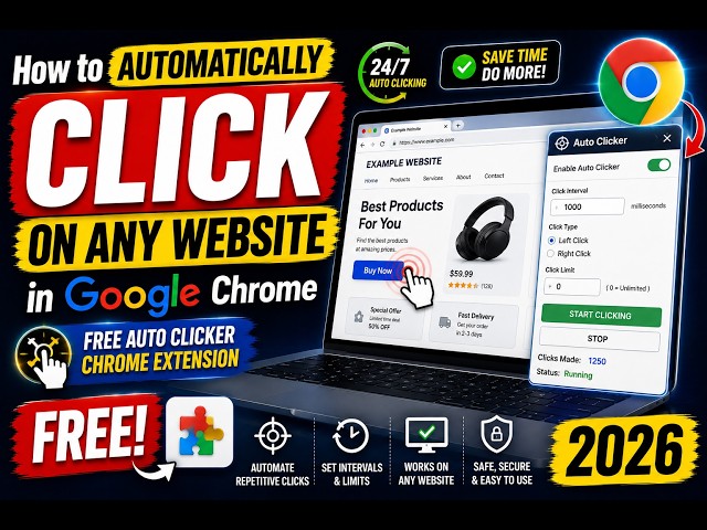 How to Automatically Click on Any Website in Chrome – FREE Auto Clicker Chrome Extension 2026