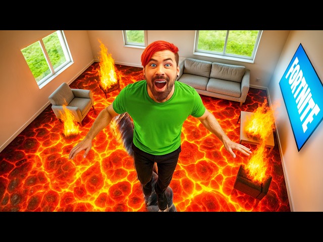 24 Hour Floor Is Lava Challenge For $10,000