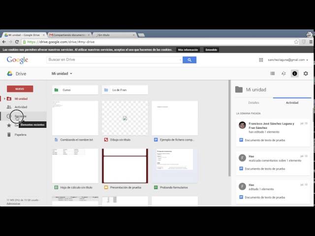 Compartiendo documentos en Google Drive