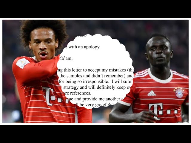 SADIO MANE  'APOLOGY LETTER' to LEROY SANE exposed a day after fighting
