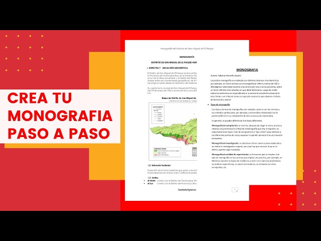 HOW TO WRITE A MONOGRAPH FROM SCRATCH