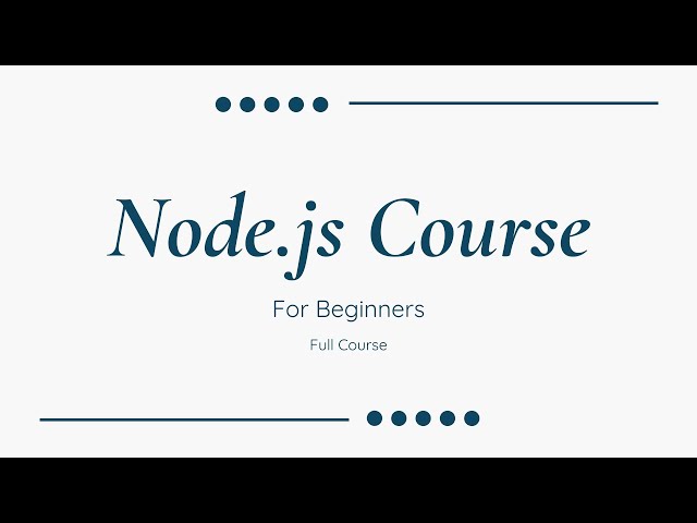 Node.js: Building Backend Applications with JavaScript