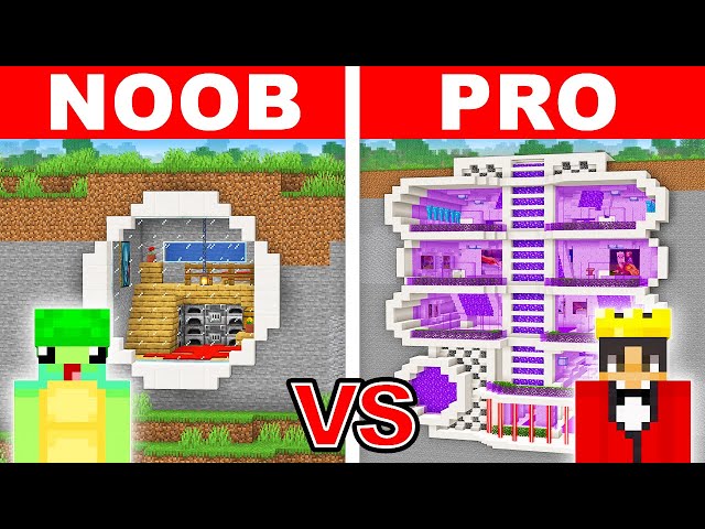 NOOB vs PRO: MODERN MOUNTAIN HOUSE Build Challenge in Minecraft!
