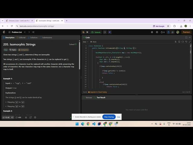 205. Isomorphic Strings | Leetcode Solution In Java