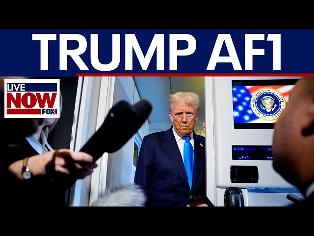 Pres. Trump speaks to media en route to South Korea