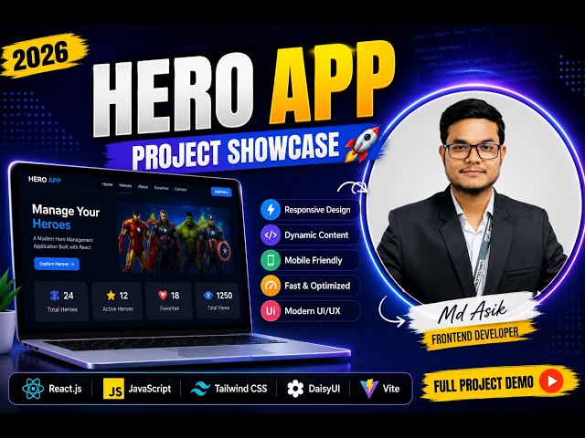 Hero App 🚀 React Project Showcase | Modern UI & Features Explained.