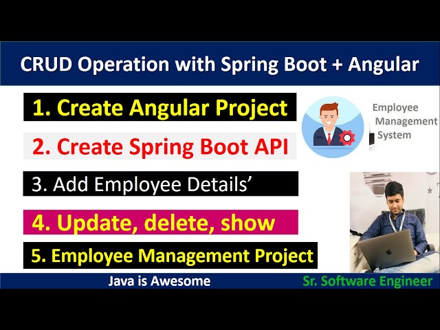 CRUD Operation using Spring Boot + Angular + Mysql - Employees Management Project