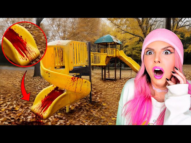 IF YOU SEE BLOOD IN A KIDS PARK, RUN!! 😰🛝 *My DRONE caught something REALLY TERRIFYING on camera*