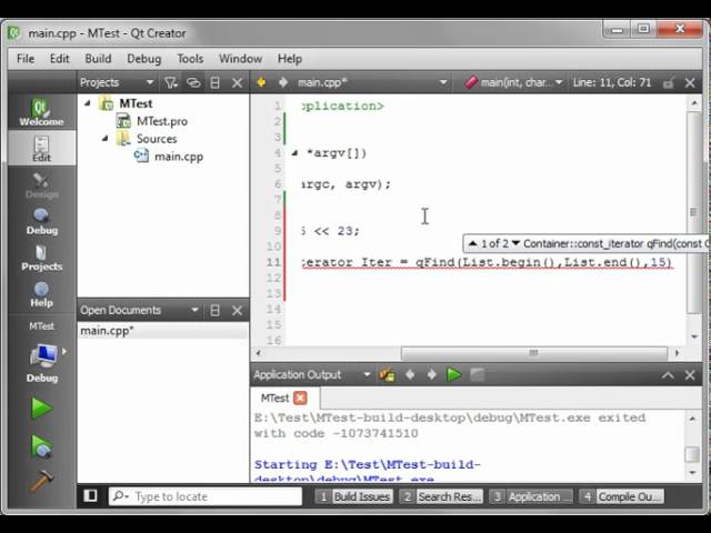 C++ Qt 46 - qFind Algorithm