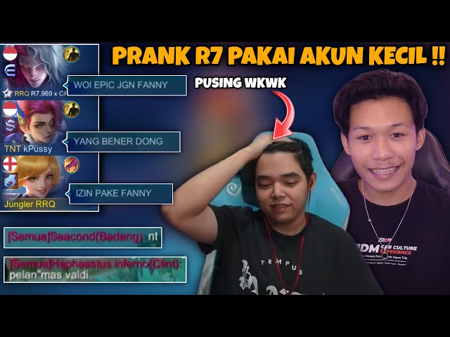 ORDER MABAR R7!! PRANK USING A SMALL ACCOUNT WAS UNDERESTIMATED AT FIRST, ENDED UP WITH THE TEAM ...