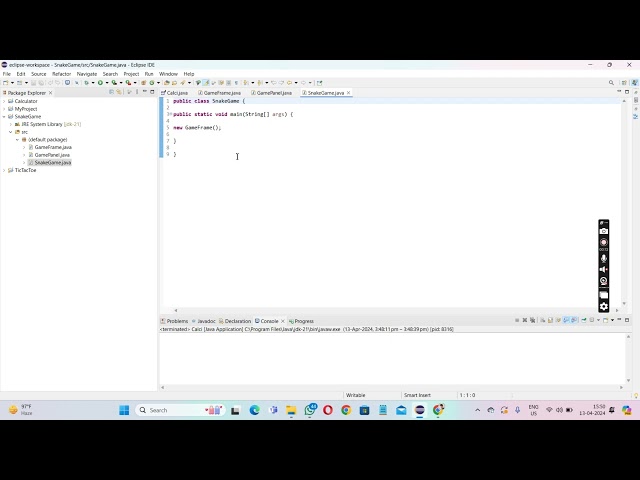 SnakeGame usign Java || GUI || Swing || Eclipse
