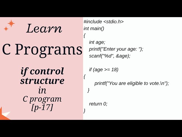 C Programming | IF Control Structure with Easy Example [p-17]