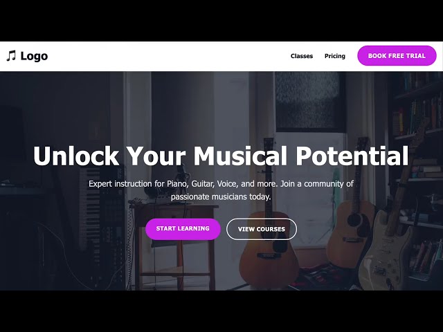 How to Build a Music School Website In HTML & CSS