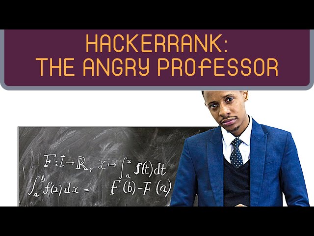 HackerRank (JavaScript): The Angry Professor